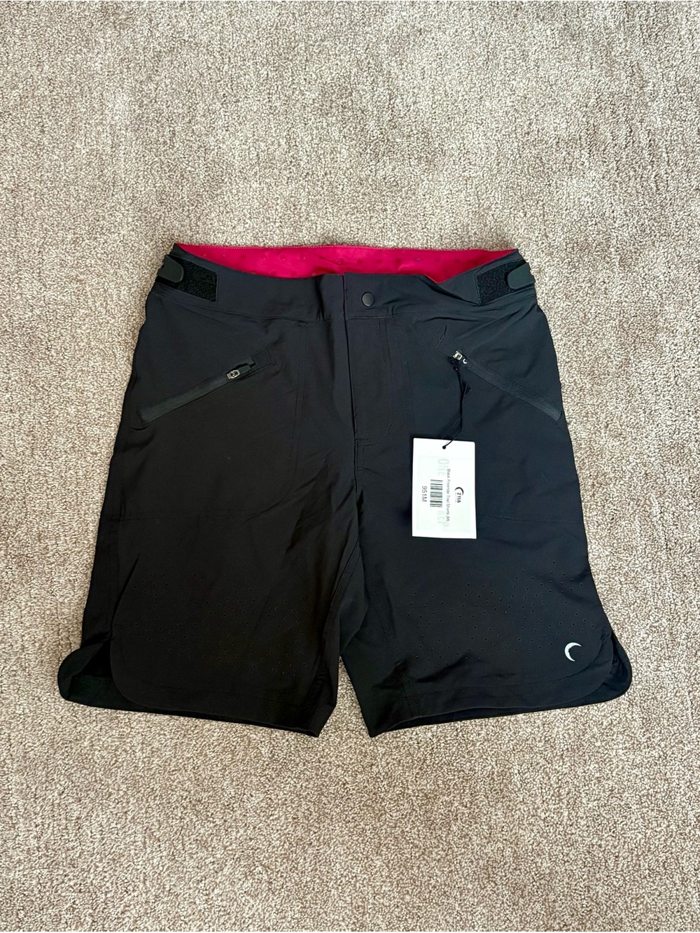 Women’s ZYIA Black Trail Shorts with Subtle Reflective Detail